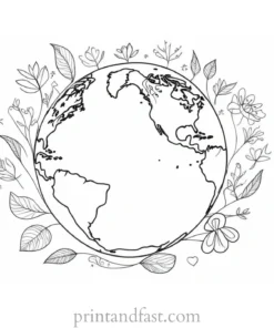 earth day coloring page free