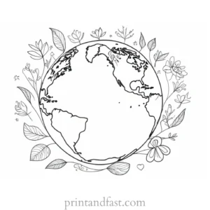 earth day coloring page free