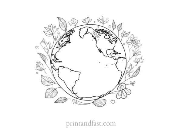 earth day coloring page free