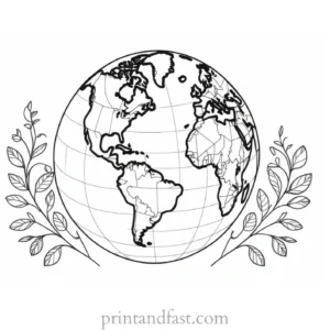 earth day coloring page online