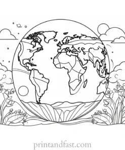 earth day coloring page printable