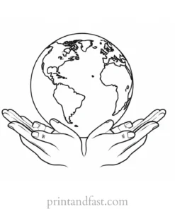 earth day coloring page template