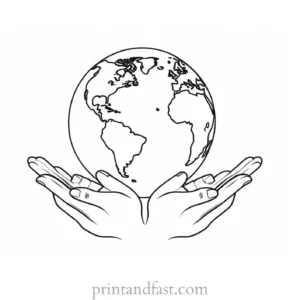 earth day coloring page template