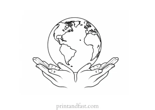 earth day coloring page template