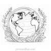 earth day coloring page template free