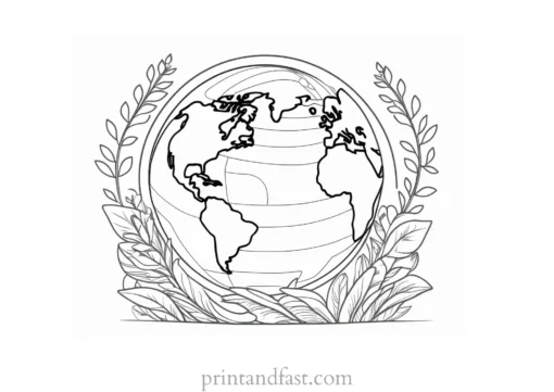 earth day coloring page template free