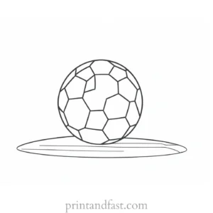 easy Football Coloring Page