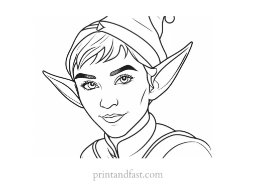 easy elf coloring page