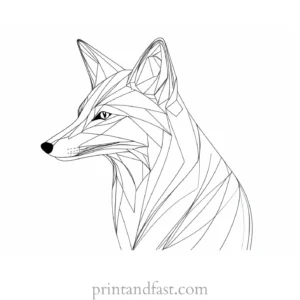 easy fox coloring page