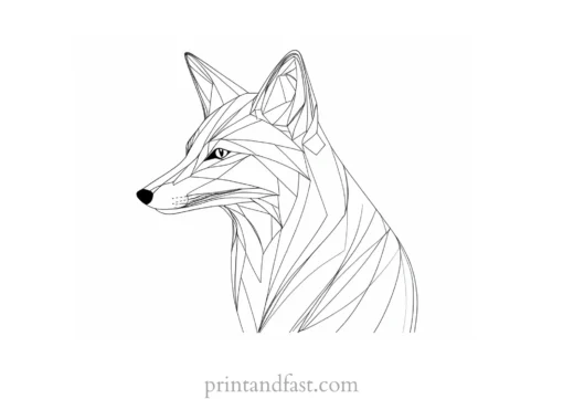 easy fox coloring page