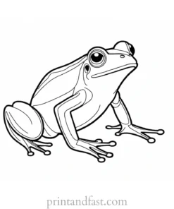 easy frog coloring page