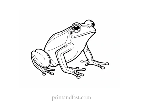 easy frog coloring page