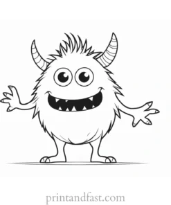 easy monster coloring page