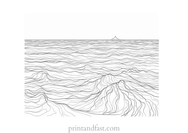 easy ocean coloring page