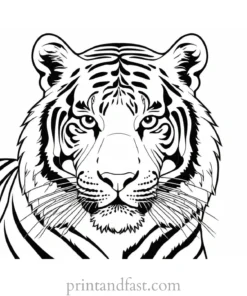 easy tiger coloring page