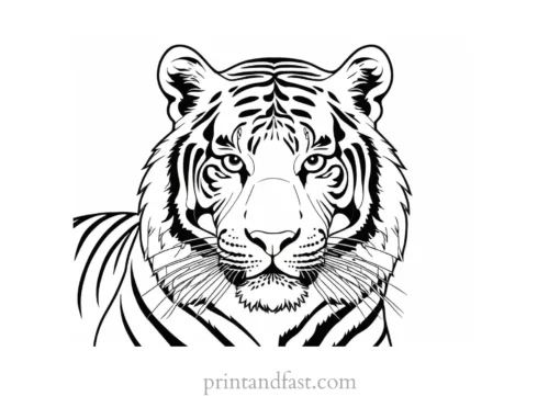 easy tiger coloring page