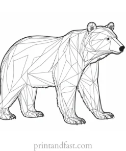 educational Bear Coloring Page