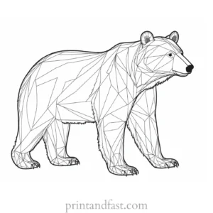 educational Bear Coloring Page