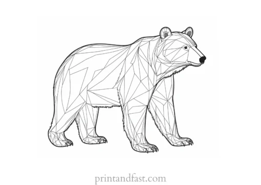 educational Bear Coloring Page