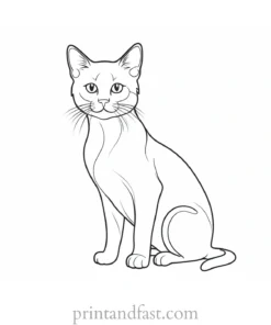 educational kitten coloring page