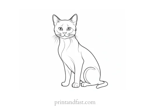 educational kitten coloring page