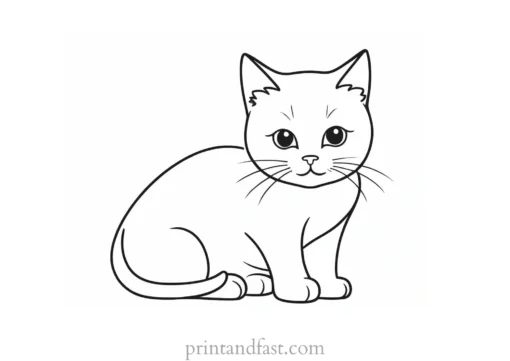 educational kitty coloring page