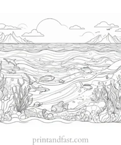 educational ocean coloring page