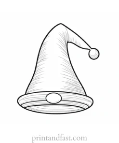 elf hat coloring page