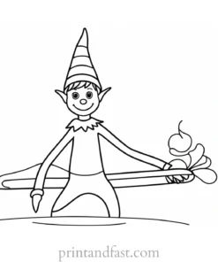 elf on shelf coloring page