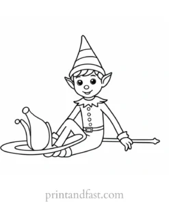 elf on the shelf coloring page