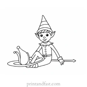 elf on the shelf coloring page