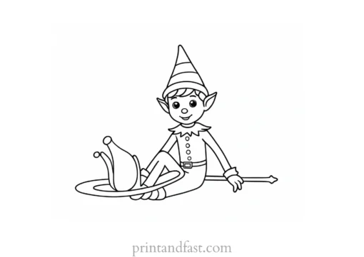 elf on the shelf coloring page