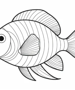 exotic fish coloring page