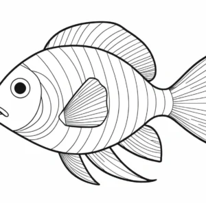 exotic fish coloring page