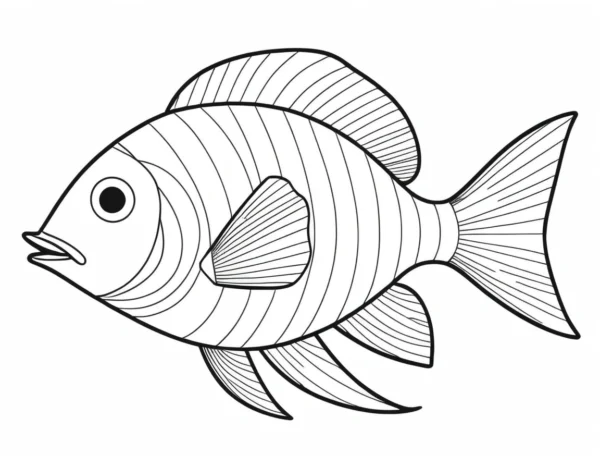 exotic fish coloring page