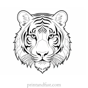 exotic tiger coloring page