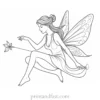 fairy coloring page enchanted