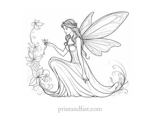 fairy coloring page fantasy