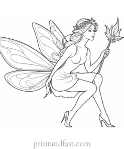 fairy coloring page for adults