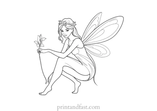 fairy coloring page free