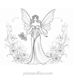 fairy coloring page magical