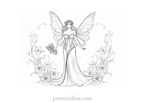 fairy coloring page magical