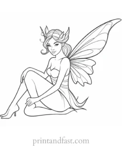 fairy coloring page printable