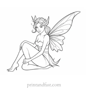 fairy coloring page printable