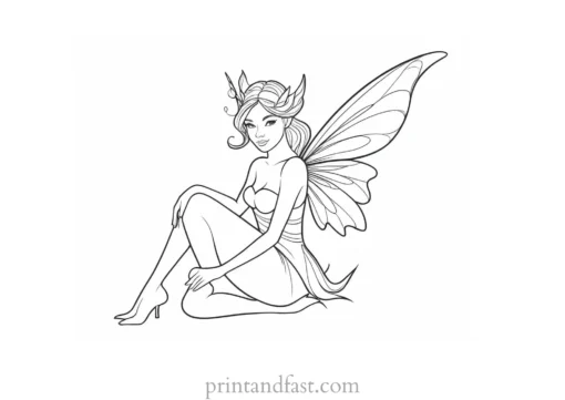 fairy coloring page printable