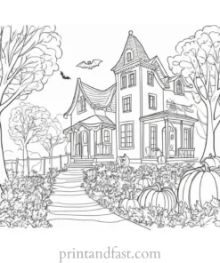 fall coloring page Halloween