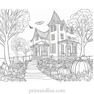 fall coloring page Halloween