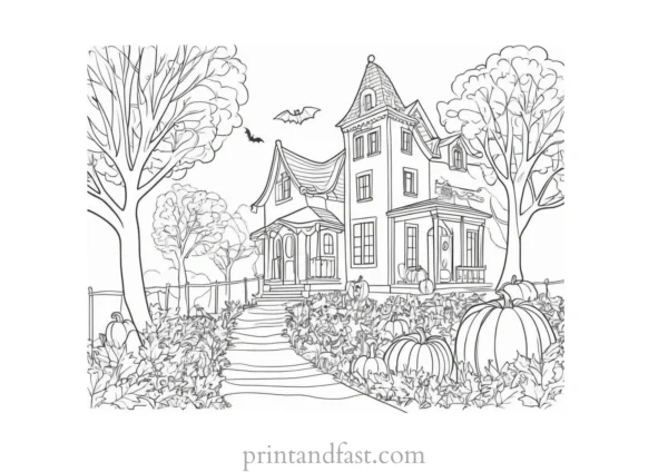 fall coloring page Halloween