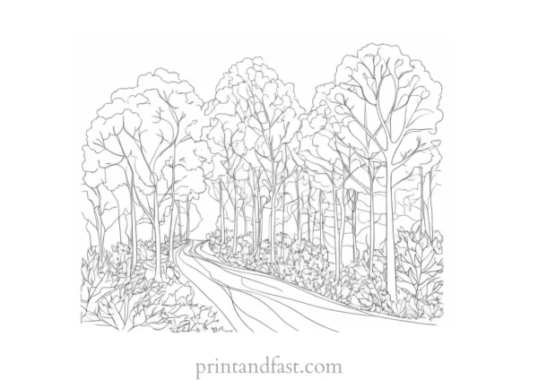 fall coloring page autumn