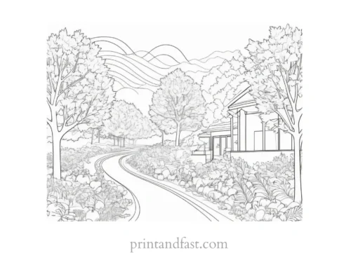 fall coloring page for adults